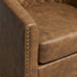 Logan Faux Leather Tufted Swivel Club Chair - Modern Swivel Chair | Swivel Accent Chairs | Kinwell Furniture | Swivel Armchairs